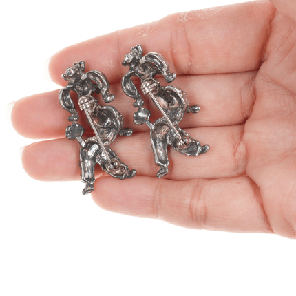 4 retro Sterling silver French Poodle pins - Estate Fresh Austin