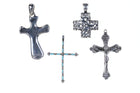 4 Sterling cross pendants - Estate Fresh Austin