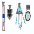 4 Vintage Southwestern sterling pendants - Estate Fresh Austin