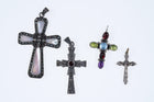 4 Vintage Sterling cross pendants - Estate Fresh Austin