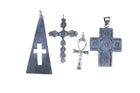 4 Vintage Sterling silver Cross pendants j - Estate Fresh Austin