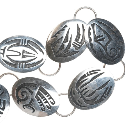 40.5" Casey Cuch sterling Hopi overlay concho belt - Estate Fresh Austin