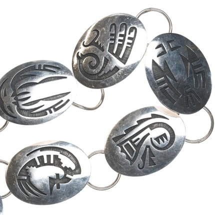 40.5" Casey Cuch sterling Hopi overlay concho belt - Estate Fresh Austin