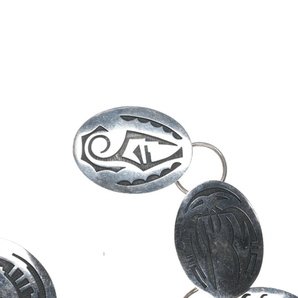 40.5" Casey Cuch sterling Hopi overlay concho belt - Estate Fresh Austin