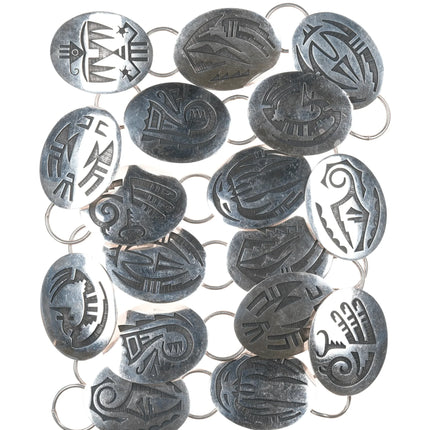 40.5" Casey Cuch sterling Hopi overlay concho belt - Estate Fresh Austin