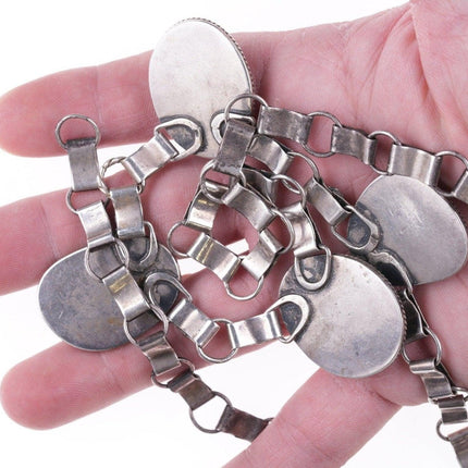 40's-50's 24" Navajo Silver and turquoise necklace - Estate Fresh Austin