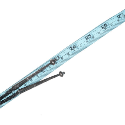 40's-50's Native American silver and Royston turquoise bolo tie - Estate Fresh Austin