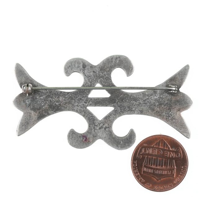 40's-50's Navajo cast silver pin - Estate Fresh Austin