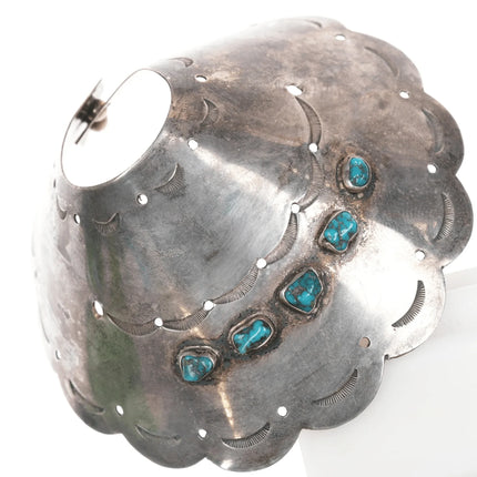 40's-50's Navajo Ponytail holder Silver and turquoise hair piece - Estate Fresh Austin