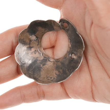 40's-50's Navajo Ponytail holder Silver hair piece with turquoise - Estate Fresh Austin