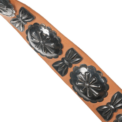 40's-50's Navajo Silver butterfly concho belt - Estate Fresh Austin