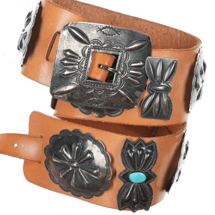 40's-50's Navajo Silver butterfly concho belt - Estate Fresh Austin