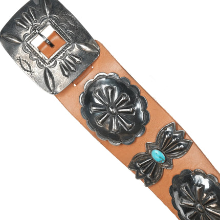 40's-50's Navajo Silver butterfly concho belt - Estate Fresh Austin