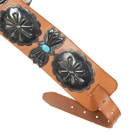 40's-50's Navajo Silver butterfly concho belt - Estate Fresh Austin