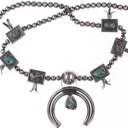 40's-50's Navajo silver squash blossom necklace - Estate Fresh Austin