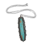 40's-50's Vintage Navajo Long turquoise pendant - Estate Fresh Austin