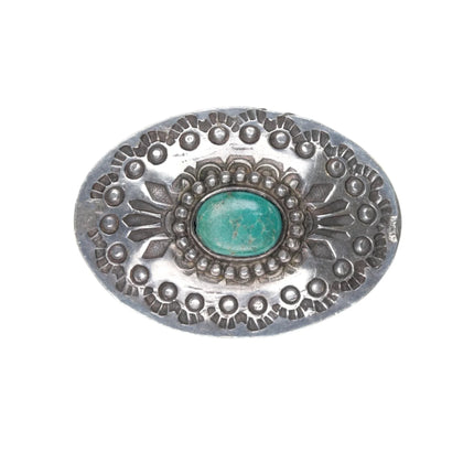 40's-50's Vintage Navajo silver concho pin w/turquoise - Estate Fresh Austin
