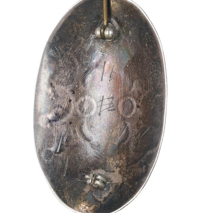 40's-50's Vintage Navajo sterling turquoise concho pin - Estate Fresh Austin