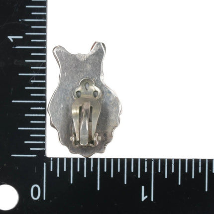 40's-50's Vintage Zuni sterling turquoise cluster squash blossom earrings - Estate Fresh Austin