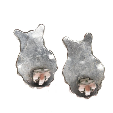 40's-50's Vintage Zuni sterling turquoise cluster squash blossom earrings - Estate Fresh Austin