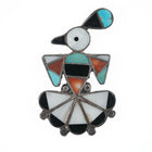 40's-50's Zuni channel inlay silver bolo tie slide - Estate Fresh Austin