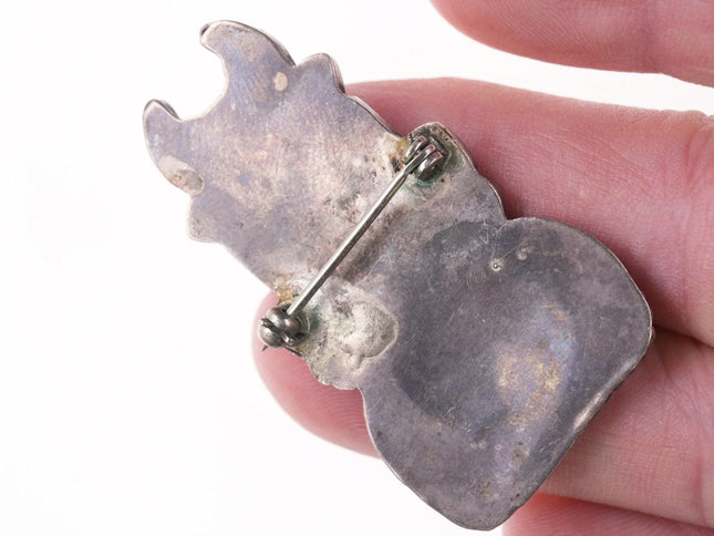 40's-50's Zuni Multi-stone Channel inlay brooch pin - Estate Fresh Austin