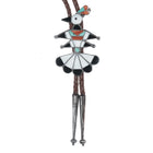 40's-50's Zuni silver channel inlay bird bolo tie with handmade tips - Estate Fresh Austin