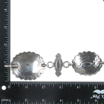 41" Harry Begay Navajo Sterling Concho belt - Estate Fresh Austin