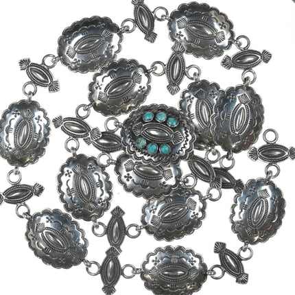41" Harry Begay Navajo Sterling Concho belt - Estate Fresh Austin