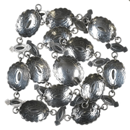 41" Harry Begay Navajo Sterling Concho belt - Estate Fresh Austin