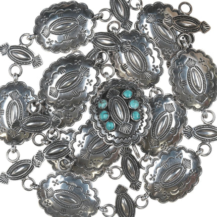 41" Harry Begay Navajo Sterling Concho belt - Estate Fresh Austin