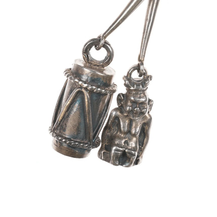 42" 1970's-80's T Native American Sterling and turquoise Kachina bolo tie - Estate Fresh Austin