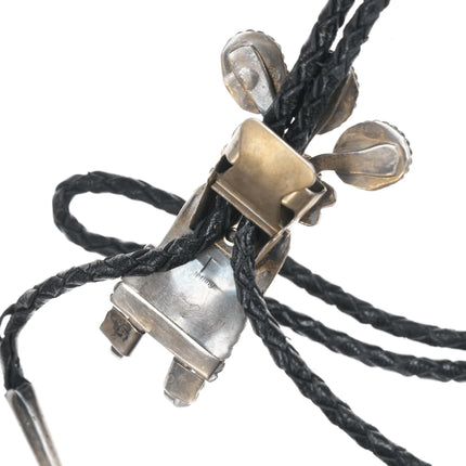 42" 1970's-80's T Native American Sterling and turquoise Kachina bolo tie - Estate Fresh Austin
