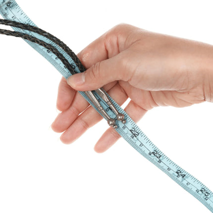 43" Large 60's-70's Native American silver and turquoise bolo tie - Estate Fresh Austin