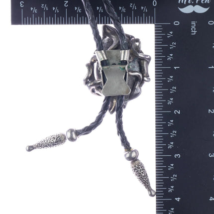 44" 70's-80's Vintage Sterling blue crystal bolo tie - Estate Fresh Austin