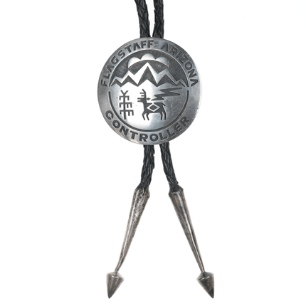 44" Clarence Lomayestewa Hopi Hopicrafts Flagstaff Arizona Controller Bolo tie - Estate Fresh Austin