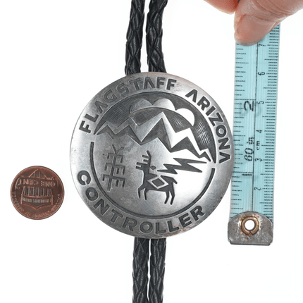 44" Clarence Lomayestewa Hopi Hopicrafts Flagstaff Arizona Controller Bolo tie - Estate Fresh Austin