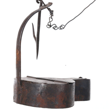 c1800 Hand Forged colonial betty lamp