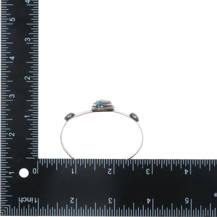 5 3/8" Vintage Morenci turquoise sterling cuff bracelet - Estate Fresh Austin