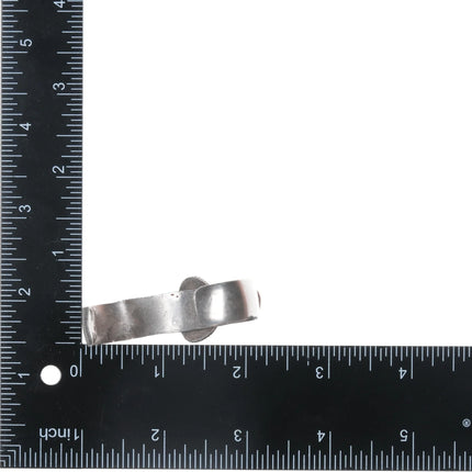 5 3/8" Vintage Morenci turquoise sterling cuff bracelet - Estate Fresh Austin