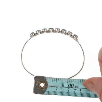 5 5/8" 50's-60's "Navajo Curio" sterling row cuff bracelet - Estate Fresh Austin