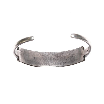 5 5/8" 50's-60's Zuni Multi-stone inlay sterling cuff bracelet - Estate Fresh Austin