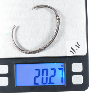 5 5/8" 50's-60's Zuni Multi-stone inlay sterling cuff bracelet - Estate Fresh Austin