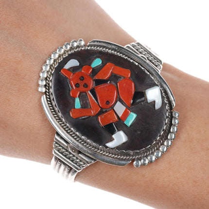 5 5/8" Bev Etsate Zuni Sterling in cuff bracelet - Estate Fresh Austin