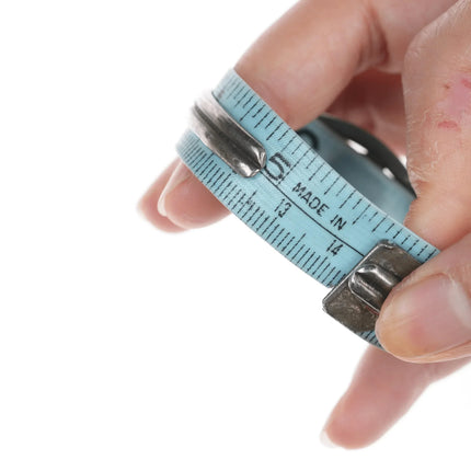 5 5/8" Vintage Navajo silver and turquoise cuff bracelet - Estate Fresh Austin