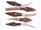 5 Modern Texas Knapped Arrowhead Stag horn knives - Estate Fresh Austin
