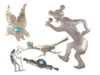 5 Vintage Native American Sterling Pins - Estate Fresh Austin