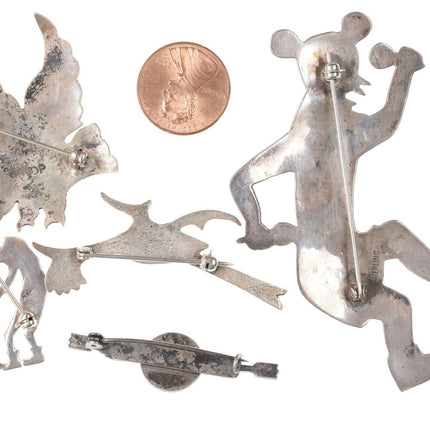 5 Vintage Native American Sterling Pins - Estate Fresh Austin