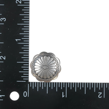 5 Vintage Navajo Stamped Sterling button covers z - Estate Fresh Austin