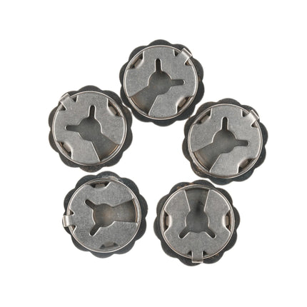 5 Vintage Navajo Stamped Sterling button covers z - Estate Fresh Austin